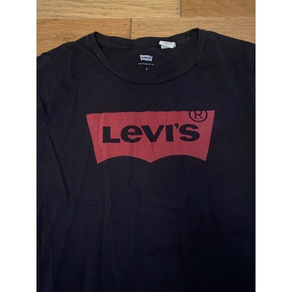 Levi's women's black classic logo single stitch short sleeve t-shirt size small - Picture 3 of 8
